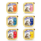 Plaisir 6'lı Süper Karışık Kedi Yaş Maması Paketi 6 x 100 gr - 1