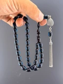 MURİ TESBİH 6,4 GR 925 AYAR GÜMÜŞ PÜSKÜL M.S.G ATEŞ KEHRİBAR BEYZİ KESİM 7,50X10,75 - 4