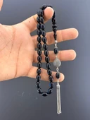 MURİ TESBİH 6,4 GR 925 AYAR GÜMÜŞ PÜSKÜL M.S.G ATEŞ KEHRİBAR BEYZİ KESİM 7,50X10,75 - 2