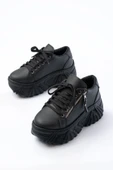SP-156 Siyah Bağcıklı Fermuarlı Yüksek Taban Günlük Spor Ayakkabı thumbnail 4