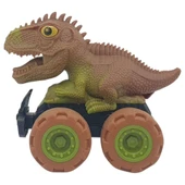 Sürtmeli Dinazor Arabalar 12 cm - H-20 - Stegosaurus -Kahverengi - 2