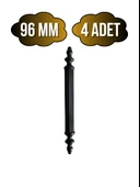 Plastik Siyah Kulp Mobilya ve Dolap Kulpu(SİYAH)(96MM - 128MM - 160MM) Siyah 96mm 96mm - 4 ADET thumbnail 1