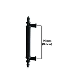 Plastik Siyah Kulp Mobilya ve Dolap Kulpu(SİYAH)(96MM - 128MM - 160MM) Siyah 96mm 96mm - 4 ADET thumbnail 4