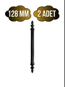 Plastik Siyah Kulp Mobilya ve Dolap Kulpu(SİYAH)(96MM - 128MM - 160MM) Siyah 128mm 128mm - 2 ADET thumbnail 1