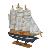 Monalisa Home 15cm Uzunlukta Ahşap Yelkenli Maket Gemi - 4