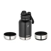 FAKİR PetPard 3 IN 1 Kedi & Köpek Mama Kabı ve Paslanmaz Çelik Termos, 1 Litre, Siyah - 3