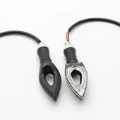 Motosiklet Üniversal Led Sinyal Beyaz Camlı - 2