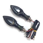 Motosiklet Üniversal Led Sinyal Beyaz Camlı Mercekli - 3