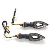 Motosiklet Üniversal Led Sinyal Füme Camlı - 1