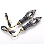Motosiklet Üniversal Led Sinyal Füme Camlı - 2