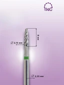 Kmiz Manikür Çıkarma Çelik Törpü Ucu Yeşil Kısa Koni FKZD0215-K8 - 2