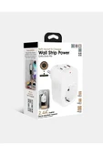 Tekli Yüksek Voltaj Korumalı Duvar Prizi 2x Type-c 1x Usb Çıkışlı Priz Grup Priz Çoğaltıcı Beyaz - 4