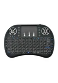 Smart Tv Box Ps3 Uyumlu Kablosuz Dokunmatik Işıklı Şarjlı Touchpadli Mini Q Klavye - 1