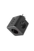 Termal Akım Korumalı Isıya Dayanıklı 3 lü Duvar Tipi Priz 3x Usb 1x Type-c - 2