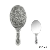 925 Ayar Gümüş Papatya Motifli El Aynası KR2550031 (599599) - 1