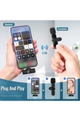 Lightning Girişli Iphone Uyumlu Ikili Kablosuz Yaka Mikrofonu Youtube Facebook Tiktok Vlog - 4