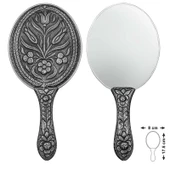 925 Ayar Gümüş Lale Motifli El Aynası T8630 (599599) - 1