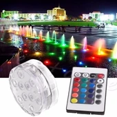 Su Geçirmez Kumandalı Renk Değiştiren Rgb Su Altı Led Lamba Spot - 1