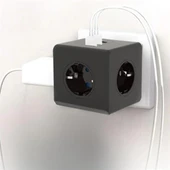 Isıya Dayanıklı Termal Akım Korumalı Ve Çocuk Korumalı 3 Priz Girişli 3 Usb Girişli Küp Priz - 1