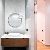 Mermer Desenli Mutfak Duvar Kağıdı Sticker - 5m X 60cm: Su Ve Yağa Dayanıklı, Yüksek Sıcaklık Esnekliğine Sahip Tezgah, Dolap, Ocak Yenileme Folyosu T10 - 8