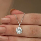 925 Ayar Gümüş Çiçek Kadın Gümüş Kolye T5140 (599599) thumbnail 3