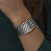 925 Ayar Gümüş Eskitme Desenli Kadın Bilezik T6857 (599599) thumbnail 5