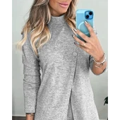 Lucky Life Kadın Uzun Kollu Balıkçı Yaka önden Düğmeli Bluz Ve Pantolon Yumoş Ikili Takım - 1