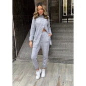 Lucky Life Kadın Uzun Kollu Balıkçı Yaka önden Düğmeli Bluz Ve Pantolon Yumoş Ikili Takım - 6