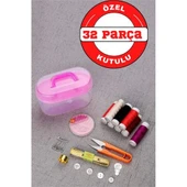 32 Parça Kutulu Seyahat Dikiş İğne İplik Seti - 1