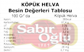 SABIROĞLU KATKISIZ KÖPÜK HELVA - 950 Gr (Glikoz içerir) - 2