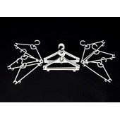 24 Adet Beyaz Renk Bebek Elbise Askısı Bebek Kıyafet Askısı - 4