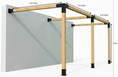 iAhşap Sundurma 3 Ana Direkli Sundurma Pergola Bağlantı Braket Seti - 4