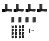 iAhşap Pergola Braket Seti 4 Ana Direkli Üstü Izgaralı Eğimli Pergola Braket Set - 7