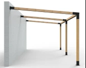 iAhşap Sundurma 3 Ana Direkli Sundurma Pergola Bağlantı Braket Seti - 3