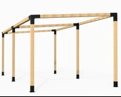 iAhşap Pergola Braket Seti 6 Ana Direkli Pergola Bağlantı Braket Seti - 4
