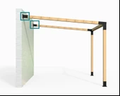 iAhşap 9 x 9 Kirişler 2 Derece Eğimli Pergola Ayağı Pergola Direk Tabanı Braket - 2