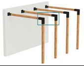 iAhşap 9 x 9 Ana direk ve Metek Bağlatısı 90 derece L braket iki kollu - 4