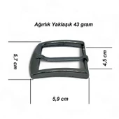 Kemer Tokası 4,5 cm Siyah Nikel 1 Adet  (Leathercraft, Deri Hobi) - 3