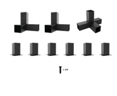 iAhşap Sundurma Pergola Braket Seti 3 Ana Direkli Üstü Açık Eğimli Sundurma - 6