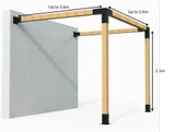 iAhşap Sundurma 2 Ana Direkli Sundurma Pergola Bağlantı Braket Seti - 4
