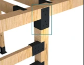 iAhşap 9 x 9 Mertekler ve Yan direkler İçin Pergola Braketi - 6