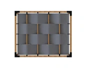 iAhşap Pergola Braket Seti 4 Ana Direkli Dalgalı Gölgelikli Üst Izgaralı - 4