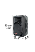 Lastvoice Ample-10AP Taşınabilir Seyyar Portatif Mikrofonlu Elektrikli Ses Sistemi Hoparlör (600 Watt) - 2