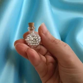 15 Gram Kalp Tasarımlı Cam Şişede Sunulan, 999 Ayar Gümüşten Üretilmiş Özel Granül Gümüş Hediyesi-553 - 4