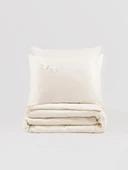 3D Nakışlı Çift Kişilik Saten Nev Takımı Pure Ekru thumbnail 3