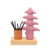 Kayigo Lavender Kalemlik & Notluk - Kırmızı Pötikareli Çam thumbnail 1