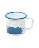 NURGAZ Campout Emaye Kupa Bardak (Beyaz-Doğa) thumbnail 2