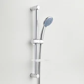 Junior Sürgülü Duş Seti Krom Kaplama Şeffaf Sabunluklu Ayarlanabilir Yükseklikl Lüks Banyo Duş Takım thumbnail 1