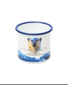 NURGAZ Campout Emaye Kupa Bardak (Beyaz-Bear) thumbnail 1