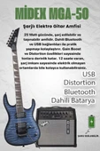 Midex Crade-50AMP Blue Rosewood Super Strat Kasa HH Yüksek Kaliteli 50W Amfili Elektro Gitar Seti thumbnail 2